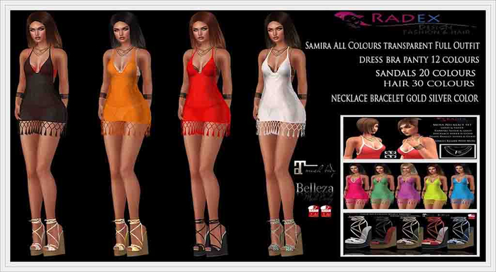 RADEX Mesh Samira All Colours Transparent  Full Outfit