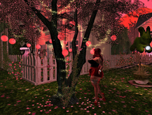 Cherry Blossom Tree w/ Lights, Blowing Petals & Fluttering Pink Butterflies