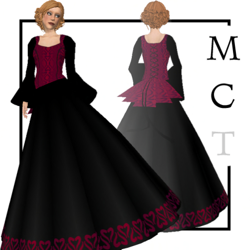 Fortunity medieval gown black-red [by Pretty Magic]