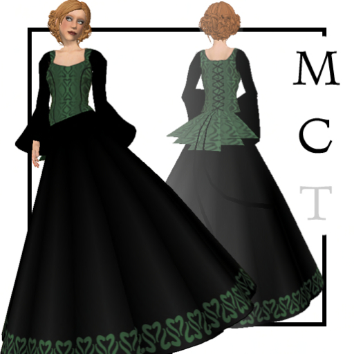 Fortunity medieval gown black-green [by Pretty Magic]