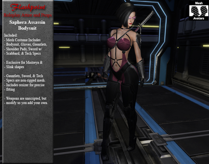 Saphera Assassin Bodysuit - Pink