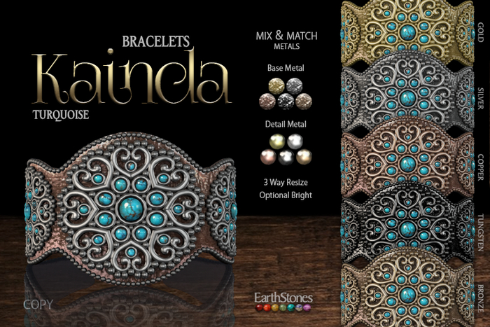 EarthStones Kainda Bracelets ~ Turquoise