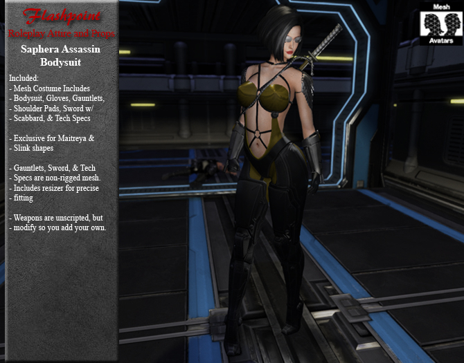 Saphera Assassin Bodysuit - Gold