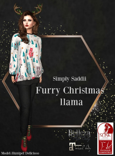 Simply Saddii-Furry Christmas LLama