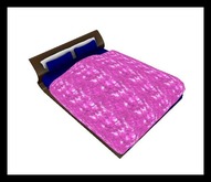(In)Discretions Valentine's Day Fuschia Sequins Scripted Bed Blanket