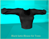 PRETTY BLACK SATIN BLOUSE FOR TONIC !