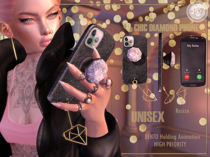 #187# Chic Diamond Phone *Holding*