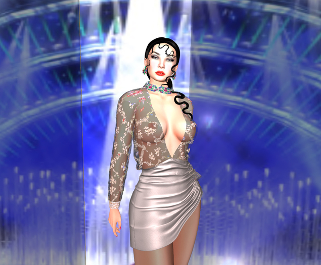Adl Alta Moda  Prive' Creative Silver Dress