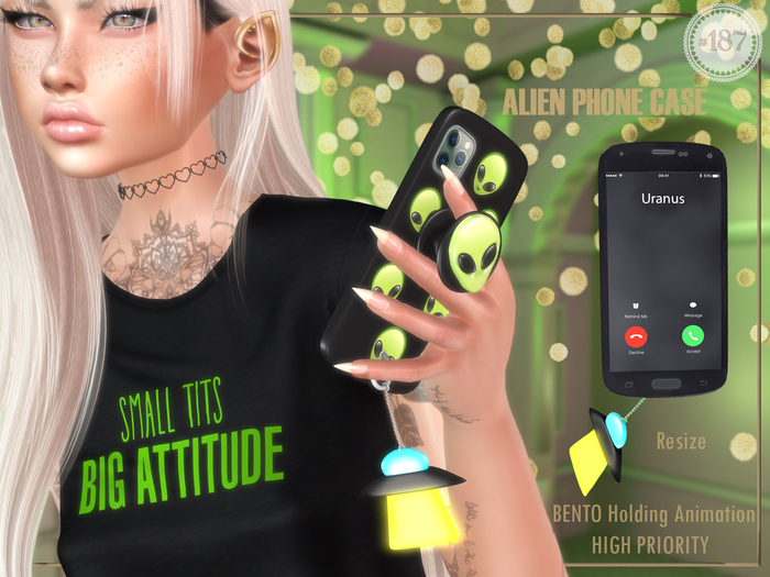 #187# Alien Phone Case *Holding*