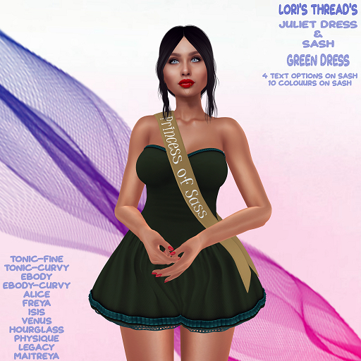 [L.T] Juliet Dress & Sash - Green v2  (ADD ME)