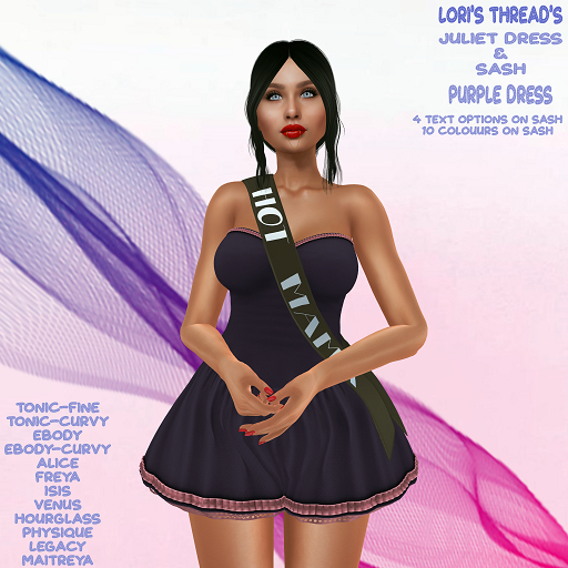 [L.T] Juliet Dress & Sash - Purple v2  (ADD ME)