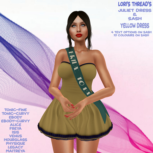 [L.T] Juliet Dress & Sash - Yellow v2  (ADD ME)