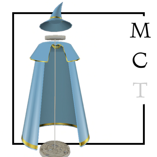Dress robes "Gilderoy" - Cloak and hat skyblue-gold [by Pretty Magic]