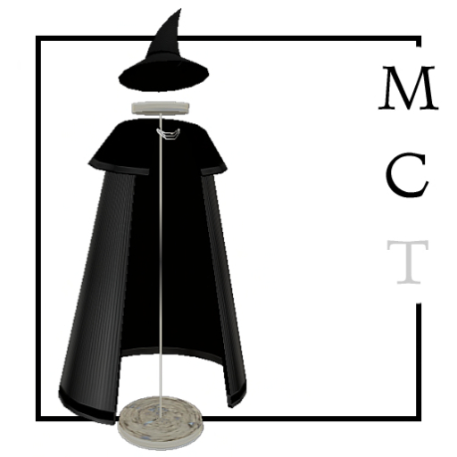 Dress robes "Cornelius" - Cloak and hat pinstriped black [by Pretty Magic]
