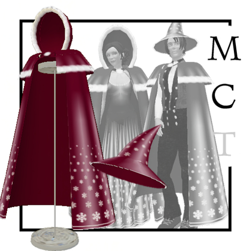 Snowcrystal red cloak and hat [by Pretty Magic]