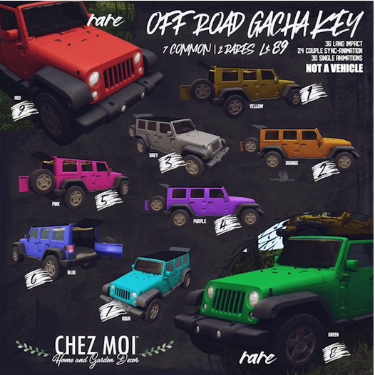 Off Road Red Car CHEZ MOI RARE
