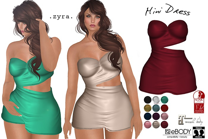 Zyra - Mini Dress w/HUD Slink-Maitreya-eBODY-Standar