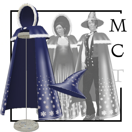 Snowcrystal blue cloak and hat [by Pretty Magic]