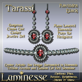 TARASSI Ravindra Choker & Earrings Set OP - Red Diamond Black