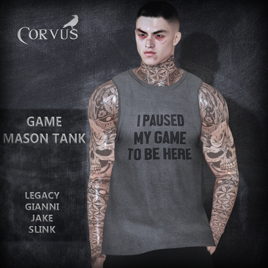 Corvus : Game Mason Tank Top