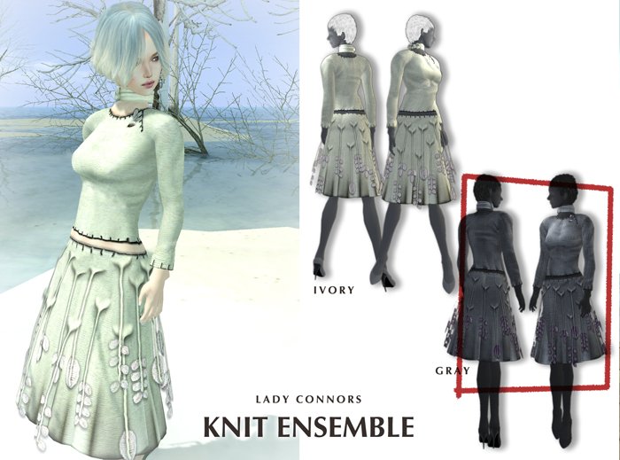 *Connors* KNIT ENSEMBLE GRAY