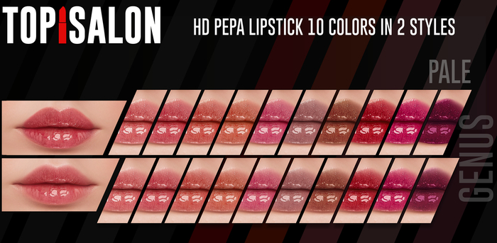 TOP1SALON - HD PEPA LIPSTICK (Genus) PALE