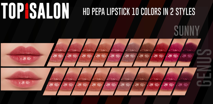 TOP1SALON - HD PEPA LIPSTICK (Genus) SUNNY