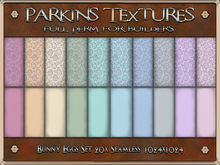 Parkins Textures - Bunny Eggs Set - 20x Full Perm Seamless 1024 - Fabric, Clothing, Easter, Cloth, Pastel, Cloth