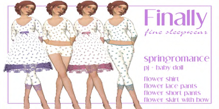 Springromance pj + baby doll ALL COLOR PACK [by Finally]