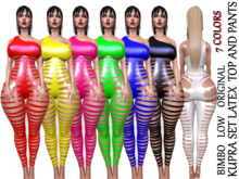 KUPRA SET LATEX  TOP AND PANTS 7 COLORS