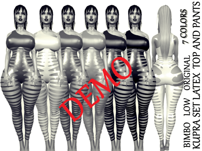 KUPRA SET LATEX  TOP AND PANTS  DEMO