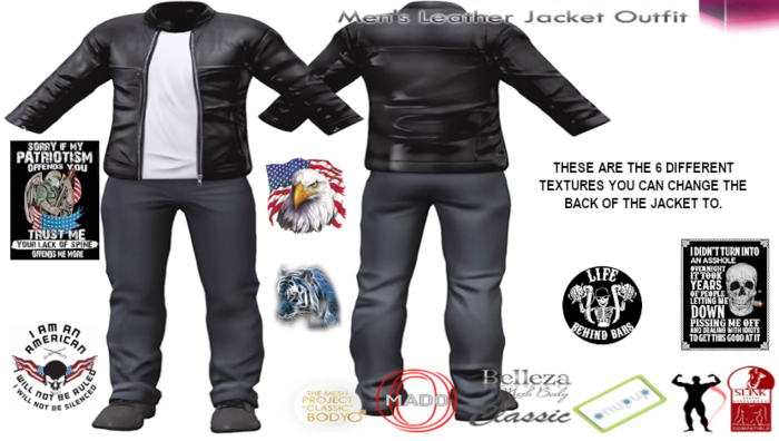 DEMO MEN'S LEATHER JACKET OUTFIT
