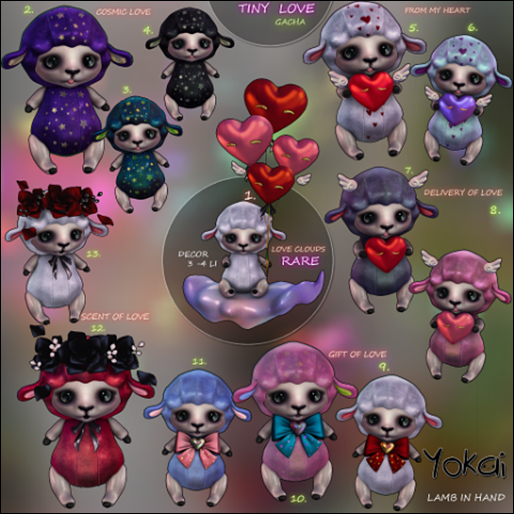 11. YOKAI - Tiny Love GACHA - Gift of Love Lamb (cornflower)