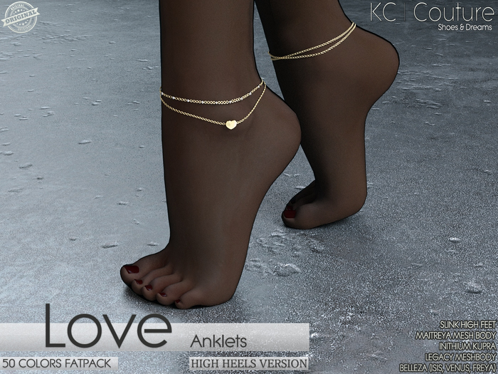 -KC- LOVE ANKLETS (HIGH) / MAITREYA LEGACY KUPRA SLINK BELLEZA