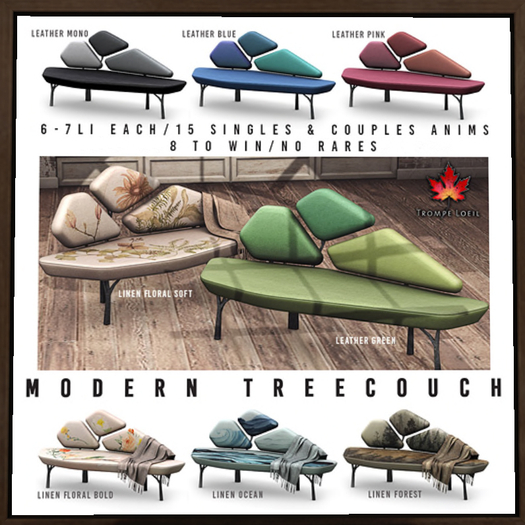Trompe Loeil - Modern Treecouch Linen Floral Soft