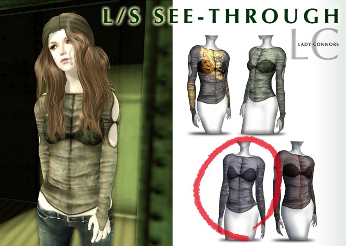 *Connors* L/S SEE-THROUGH FLOWER