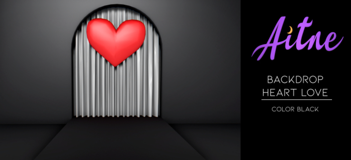 .Aitne. Backdrop heart love black