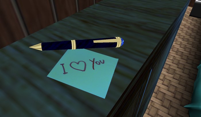 Blue Sapphire Pen & Love Note BOXED