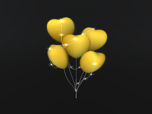 Heart Balloon with lights - Golden