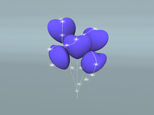 Heart Balloon with lights - Baby Purpleblue