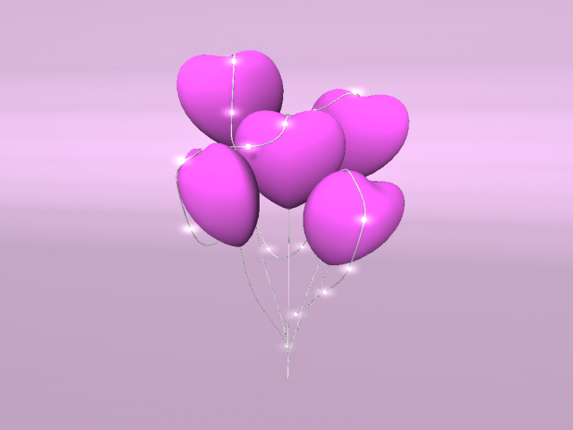 Heart Balloon with light - Pink