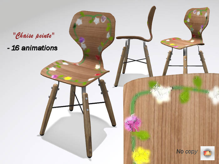 Chaise peinte