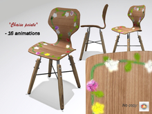 Chaise peinte