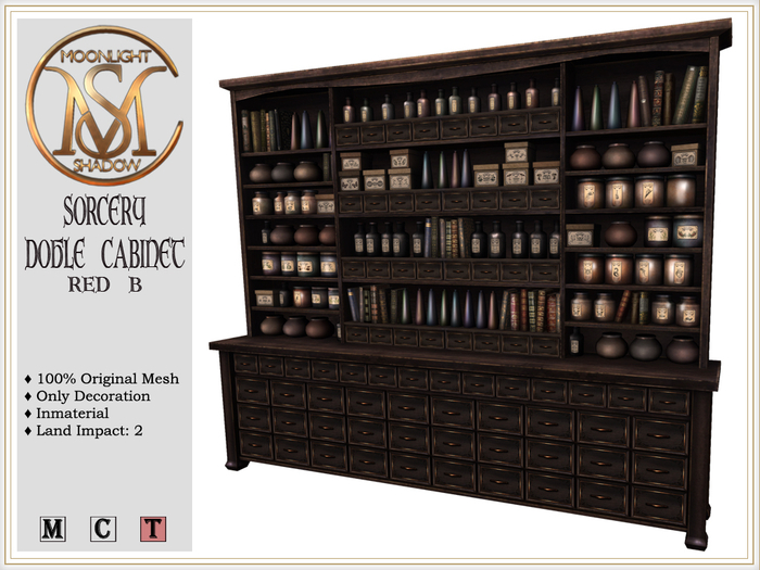 [MoonSha] Sorcery Doble Cabinet B - Red (Boxed)