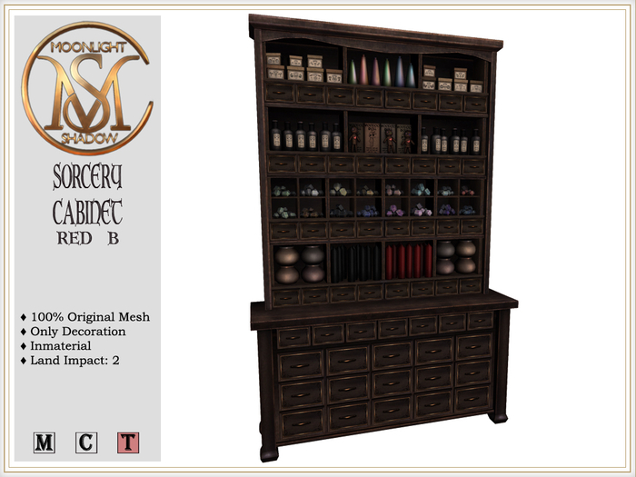 [MoonSha] Sorcery Cabinet B - Red (Boxed)