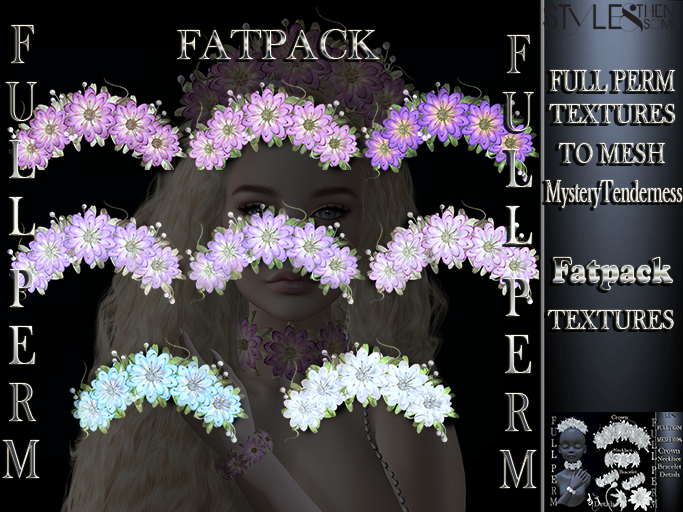 STYLES  -Flower Jewelry Set -Texture  FULL PERM -Fatpac