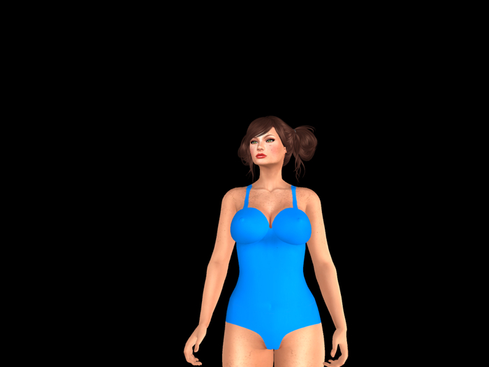 Bom cross back swimsuit blue