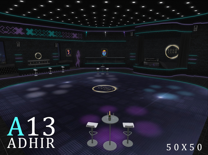 A13 - [Teal & Purple] - Disco Club & Dance Club - [ADHIR]- BOX
