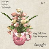 Mug- Pink Roses Floral Arrangment  