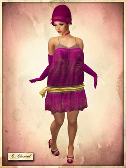 Second Life Marketplace - C.CHANTAL Gatsby 1920s Flapper Dress Outfit 1 ...